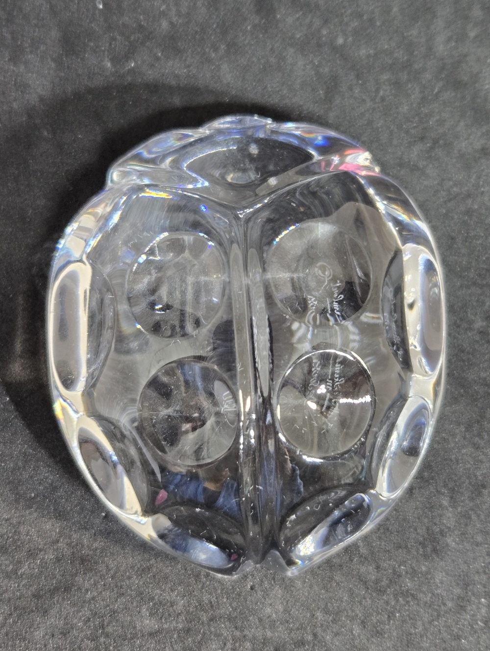 Val St. Lambert de Sousa Crystal Ladybug Paperweight - Picture 8 of 11